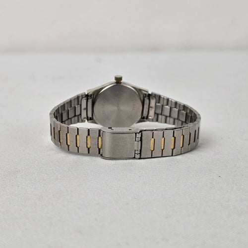 Vintage Advance Silver & Gold Tone Metal Link Watch