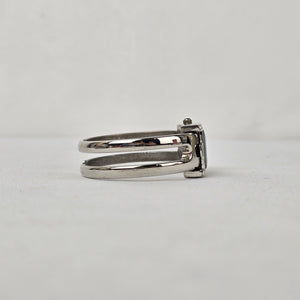 Silver Tone Rhinestone Hinge Watch