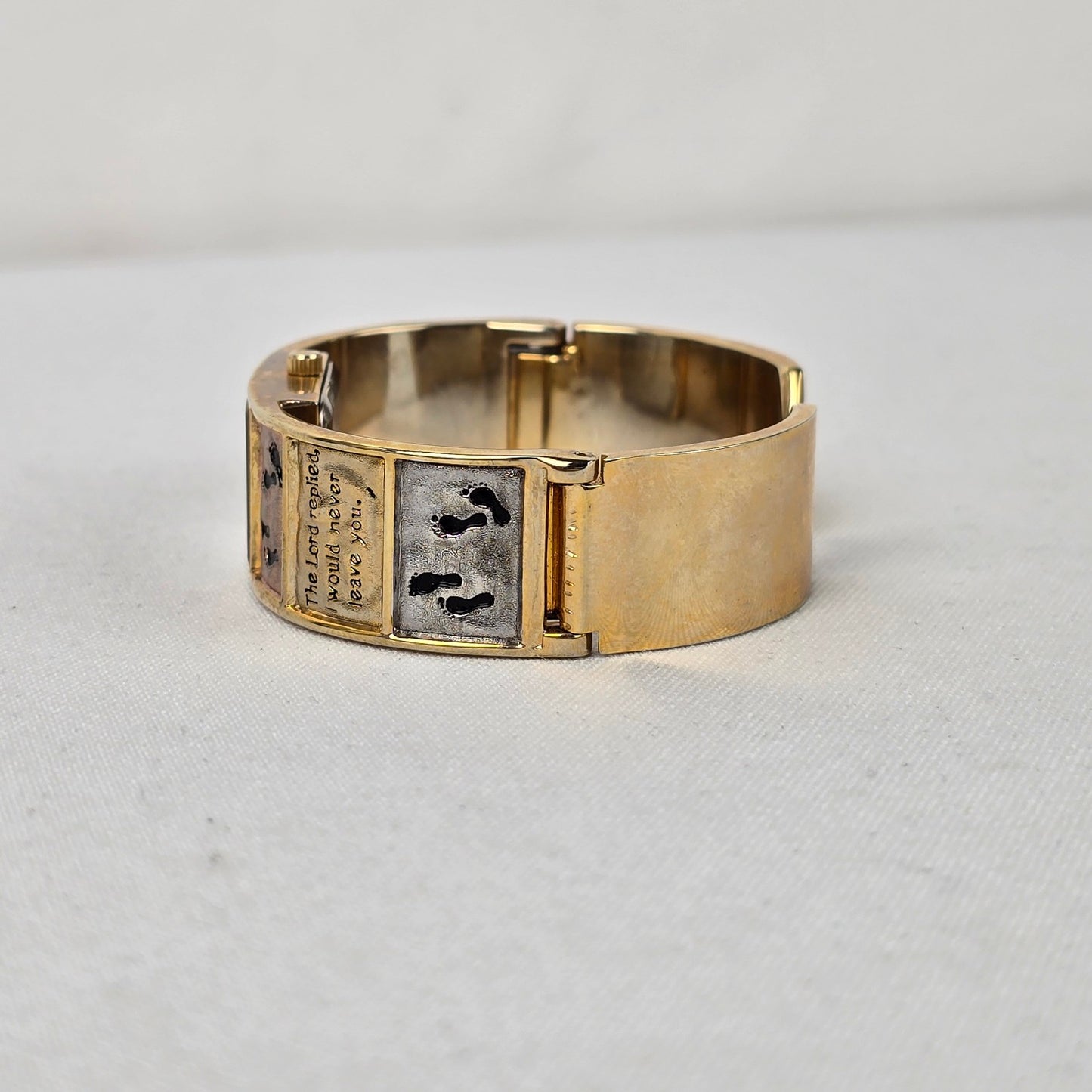 Kessaris Footprints in the Sand Multi Tone Hinge Watch