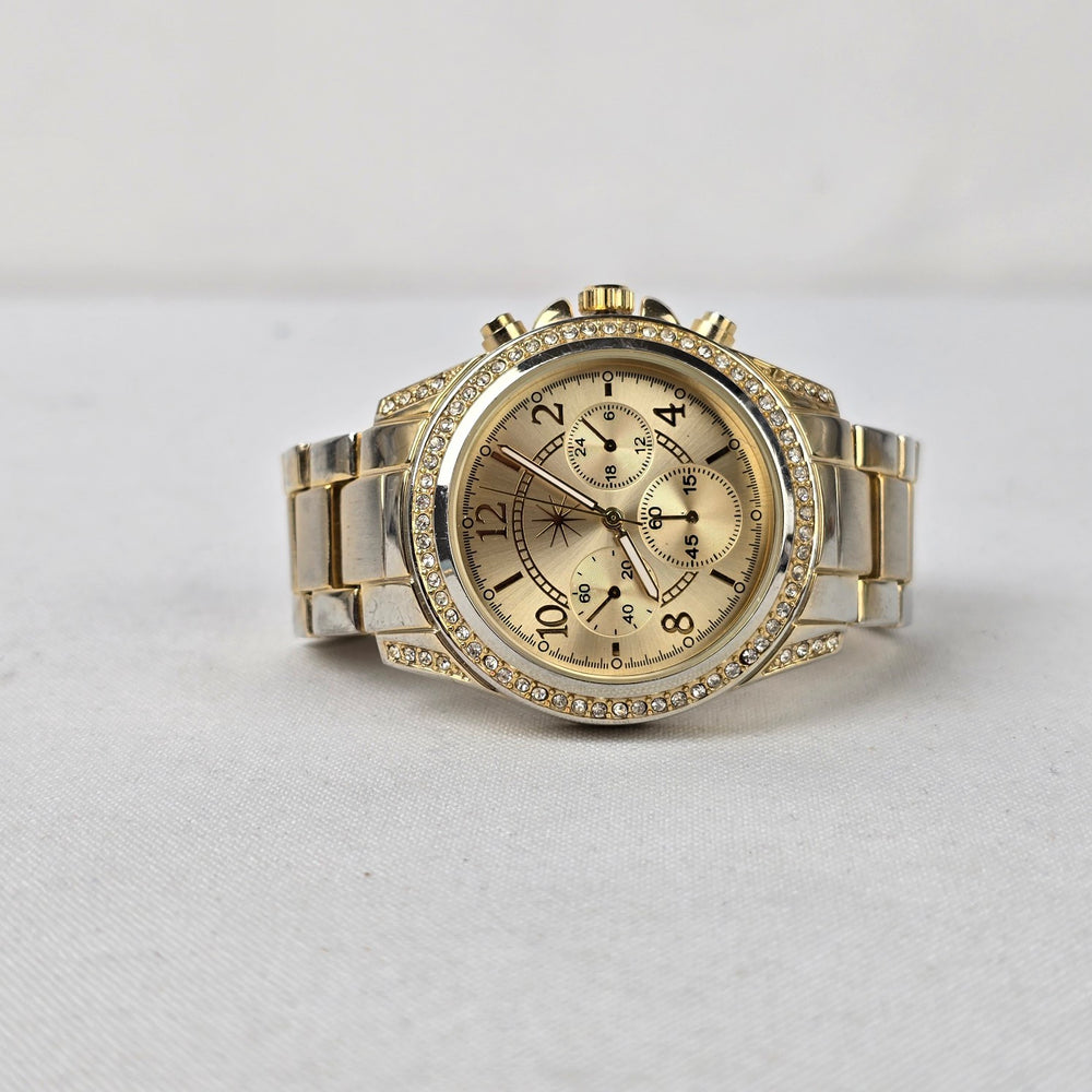 Gold Tone Chunky Watch