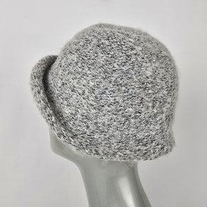 Grey Woven Cloche Hat