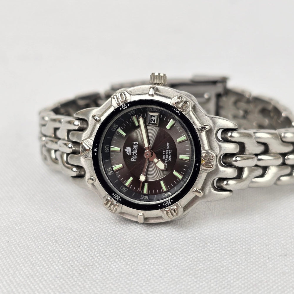 Rockland Silver Water Resistant Dive Watch