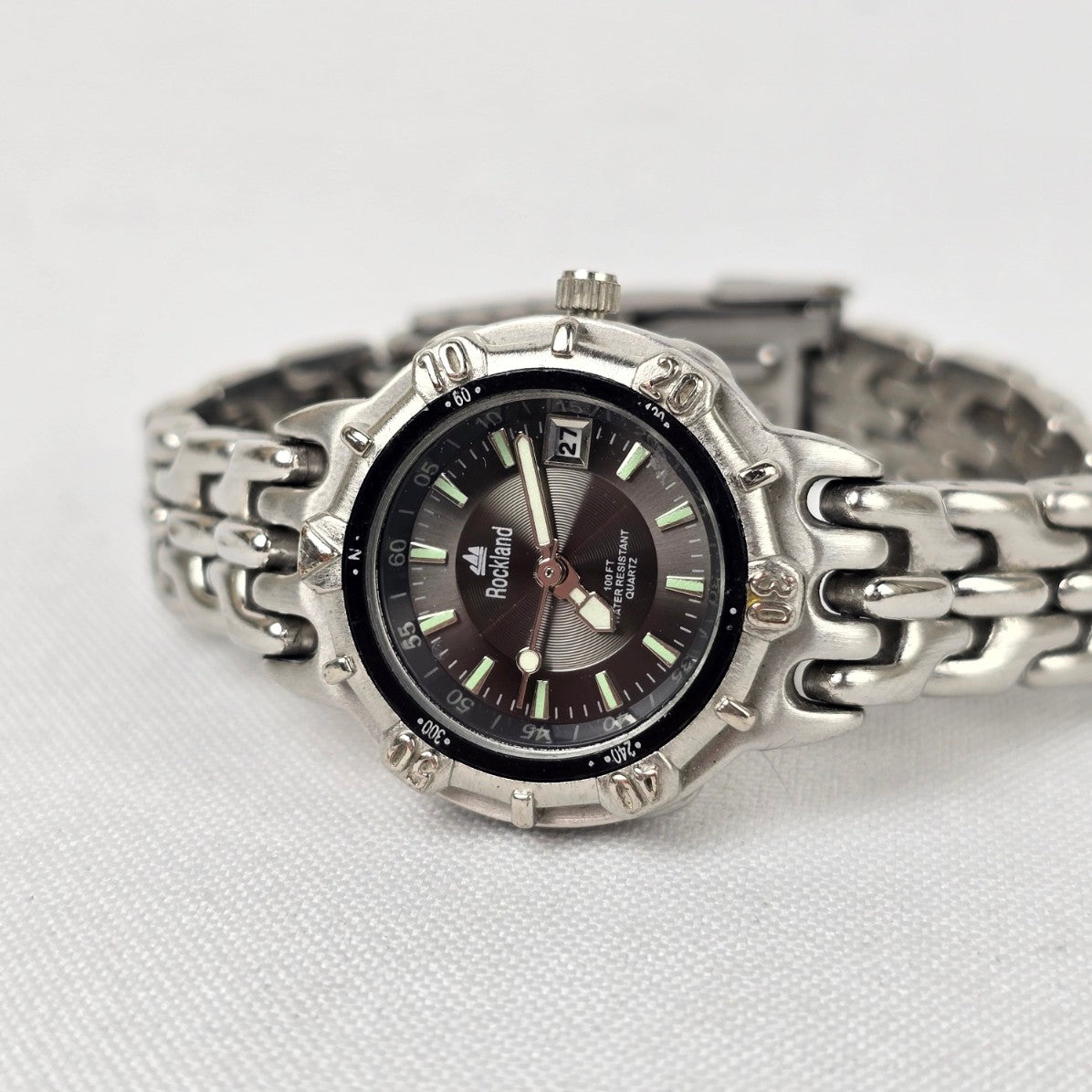 Rockland Silver Water Resistant Dive Watch