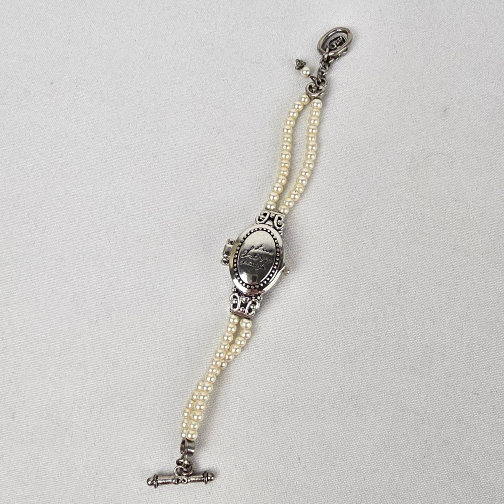 Hudson Live Love Laugh Faux Pearl Toggle Watch
