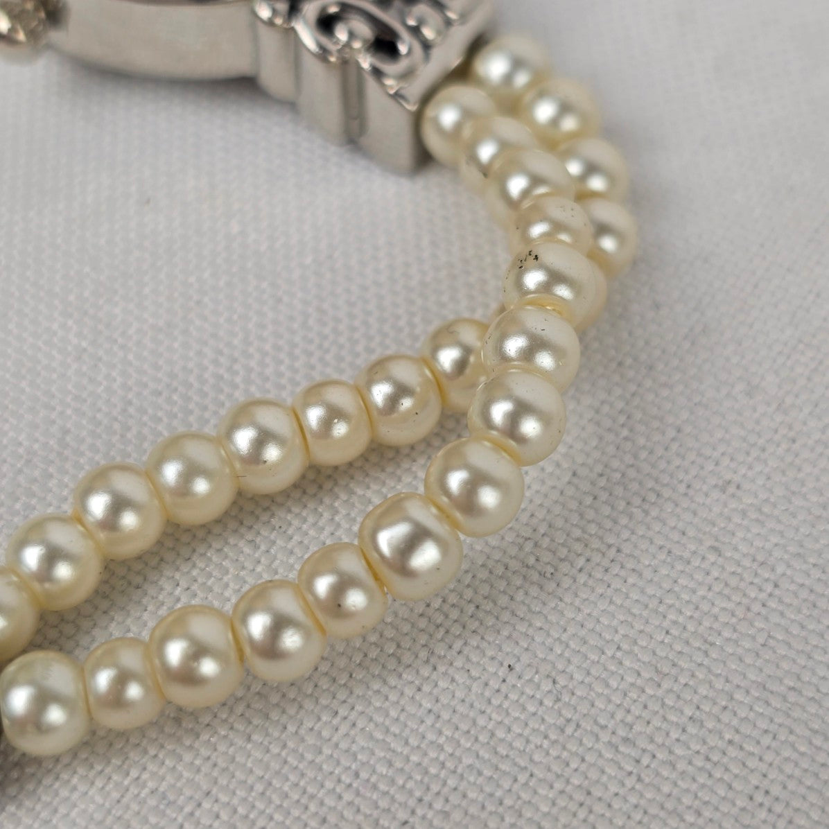 Hudson Live Love Laugh Faux Pearl Toggle Watch