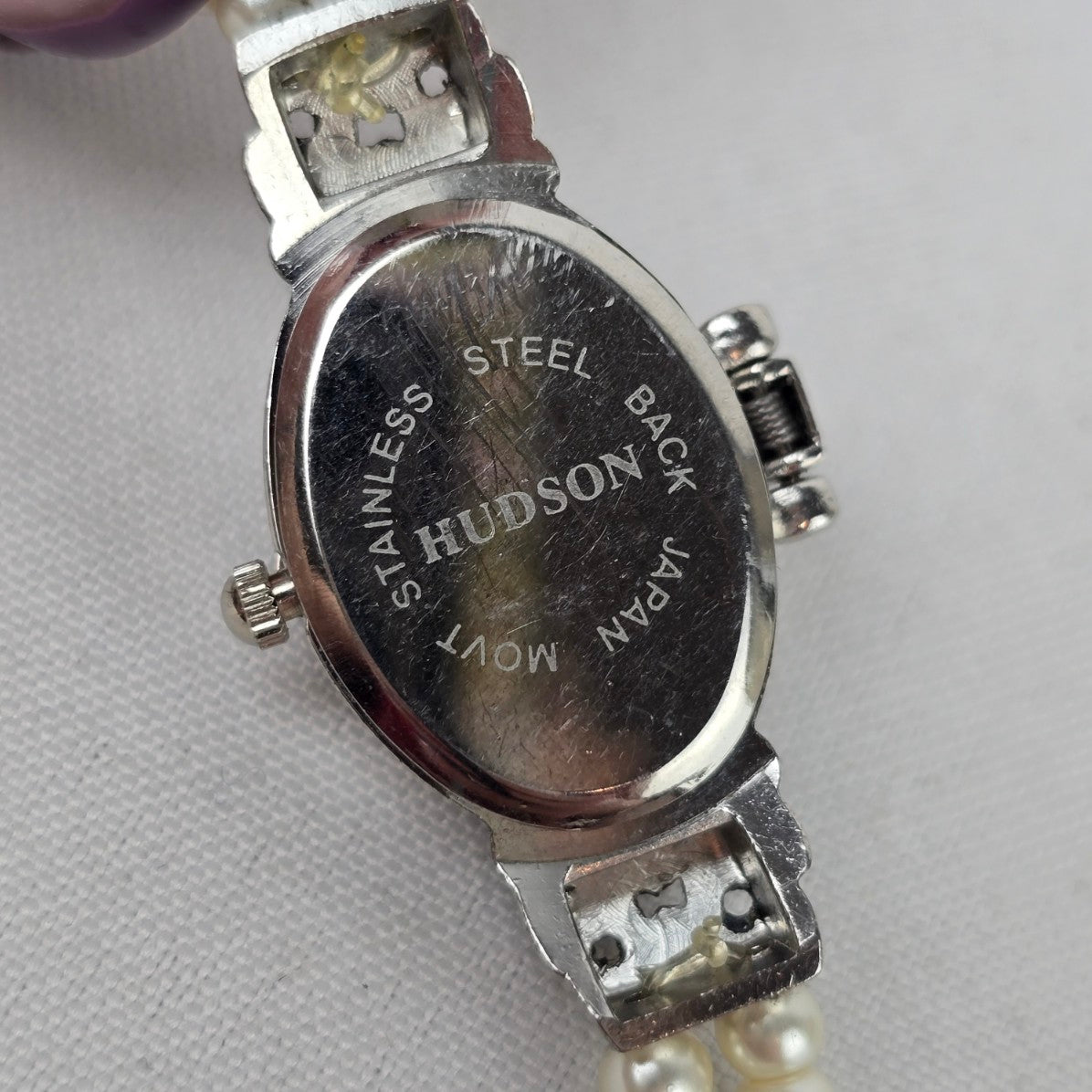 Hudson Live Love Laugh Faux Pearl Toggle Watch
