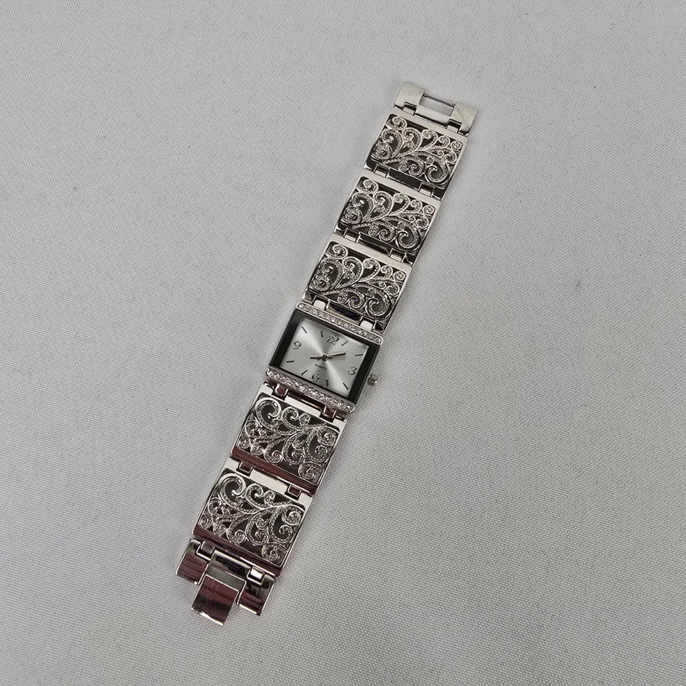 Silver Tone Filagree Watch
