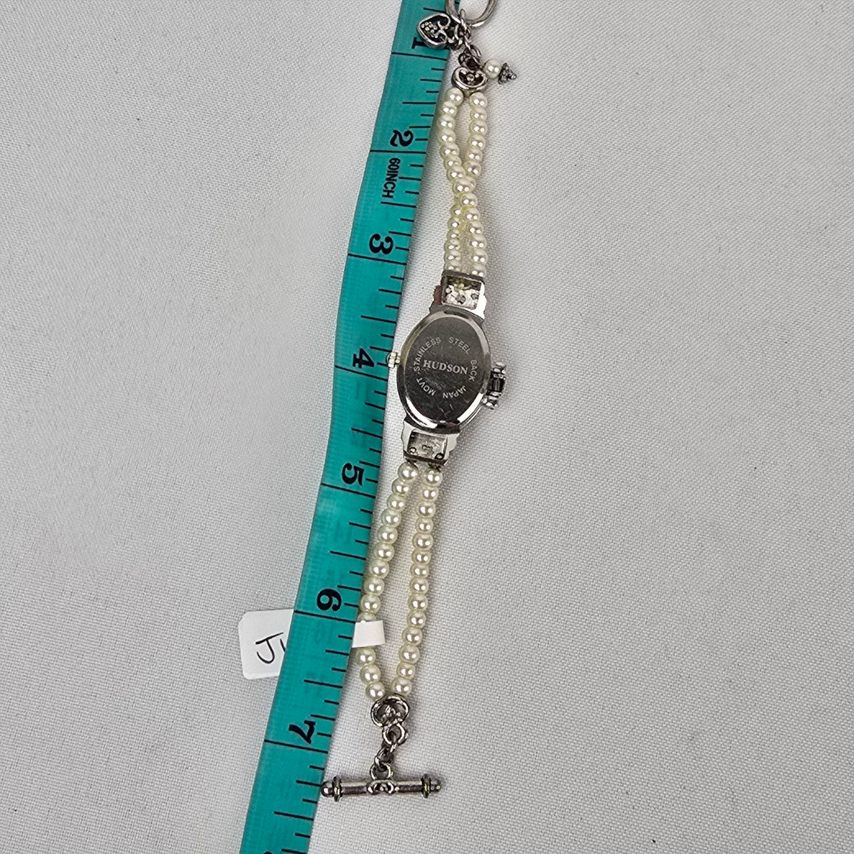 Hudson Live Love Laugh Faux Pearl Toggle Watch
