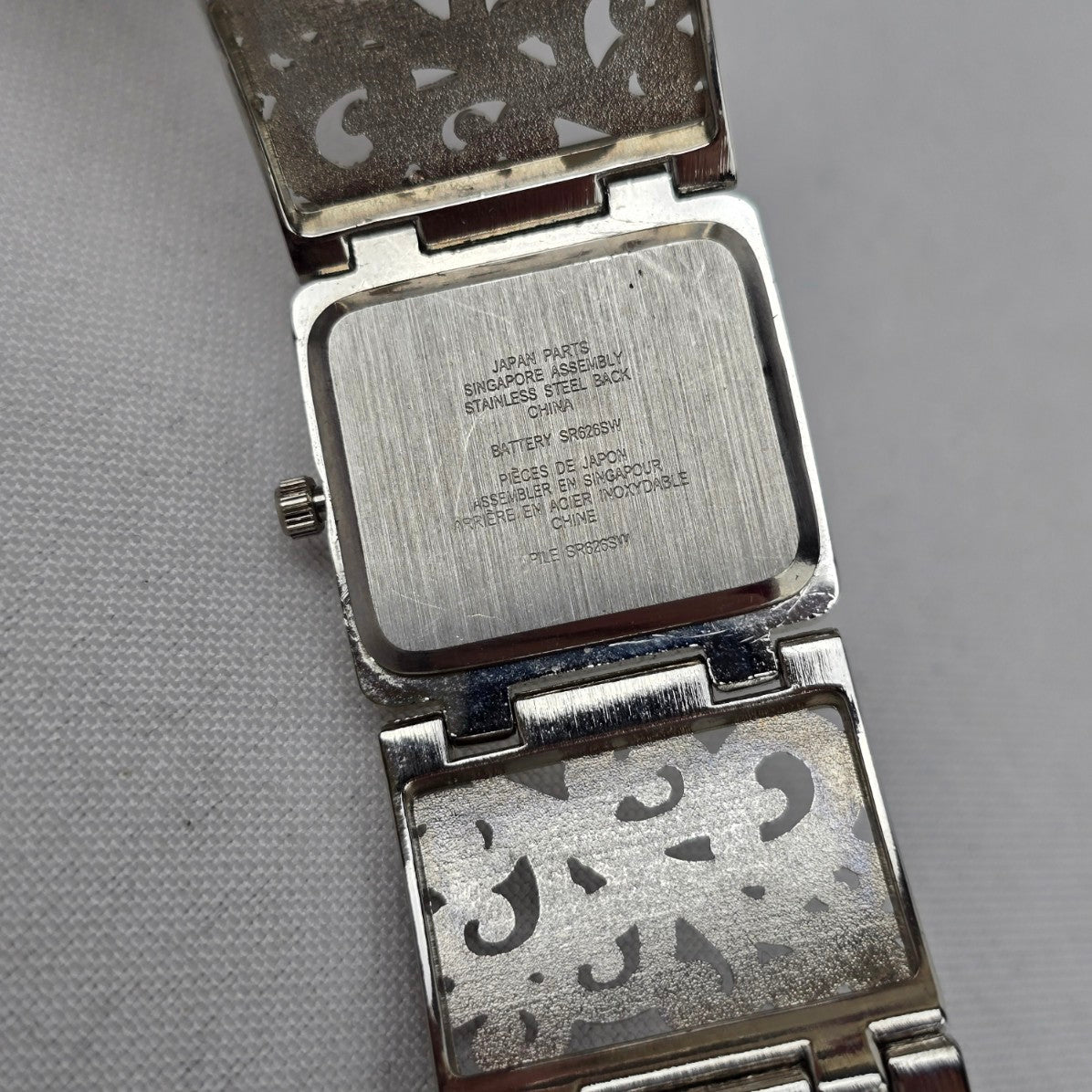 Silver Tone Filagree Watch