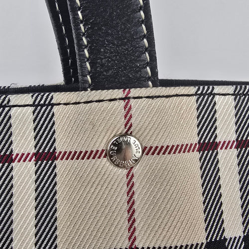 Burberry London Blue Label Plaid Tote Purse
