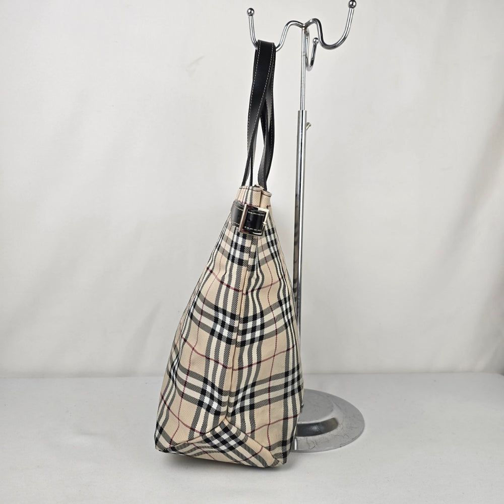 Burberry London Blue Label Plaid Tote Purse