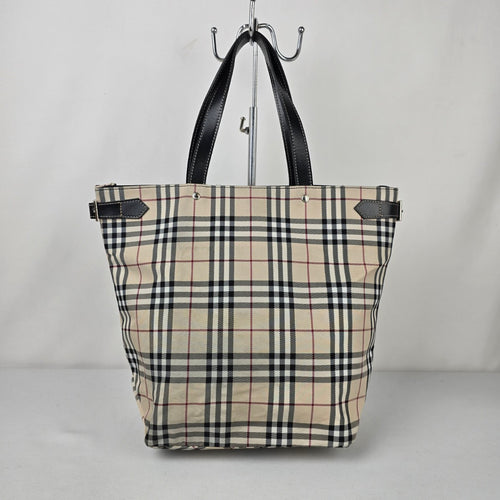 Burberry London Blue Label Plaid Tote Purse