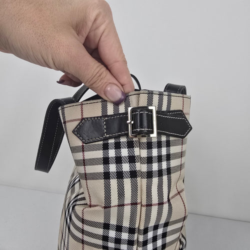 Burberry London Blue Label Plaid Tote Purse