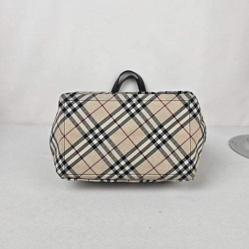 Burberry London Blue Label Plaid Tote Purse