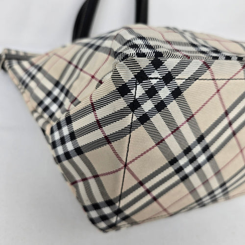 Burberry London Blue Label Plaid Tote Purse
