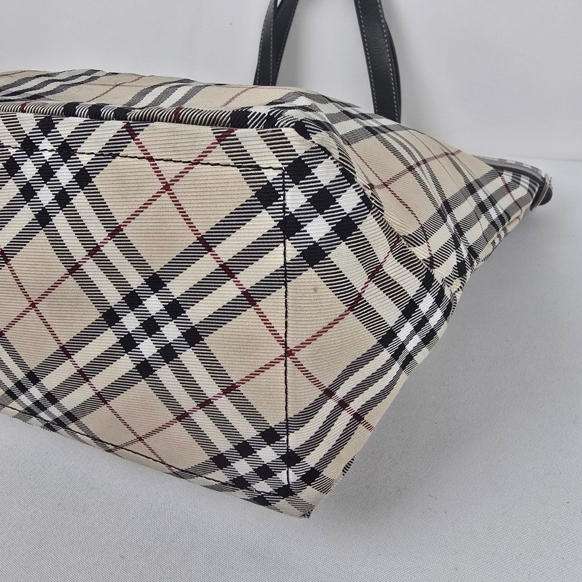 Burberry London Blue Label Plaid Tote Purse