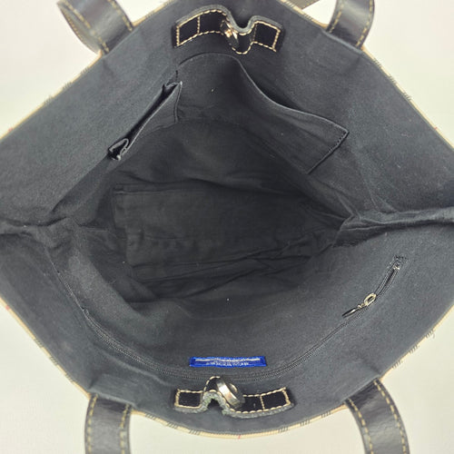 Burberry London Blue Label Plaid Tote Purse