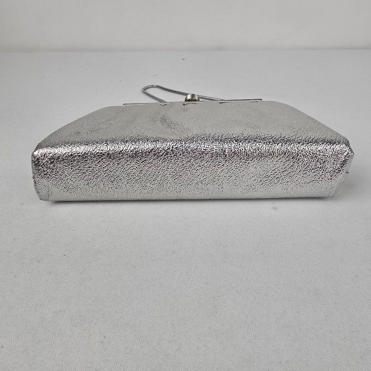 Vintage Silver Metallic Clutch Purse