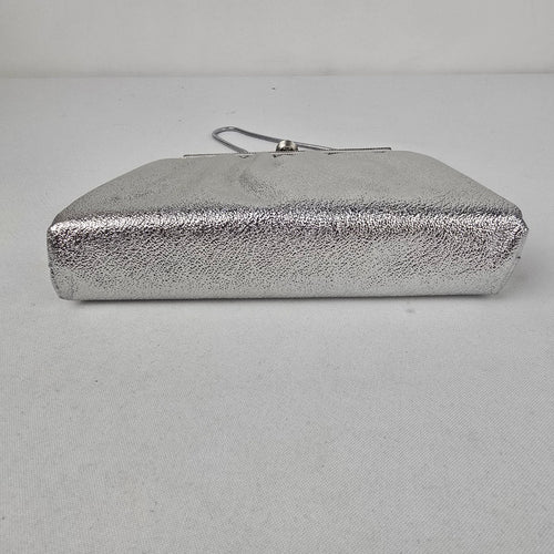 Vintage Silver Metallic Clutch Purse