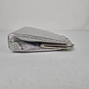 Vintage Silver Metallic Clutch Purse