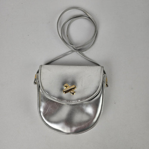 Vintage Benchmade Leatherworks Silver Shoulder Purse