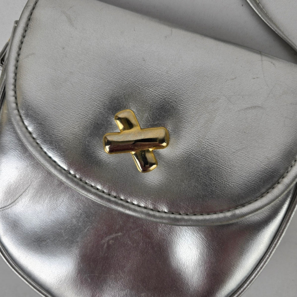 Vintage Benchmade Leatherworks Silver Shoulder Purse