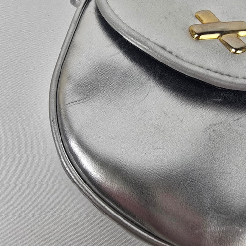 Vintage Benchmade Leatherworks Silver Shoulder Purse