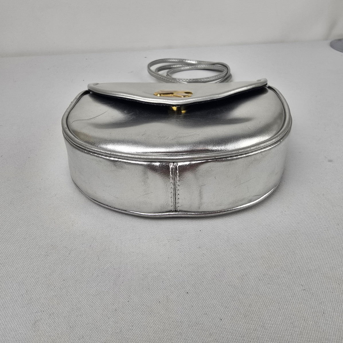 Vintage Benchmade Leatherworks Silver Shoulder Purse