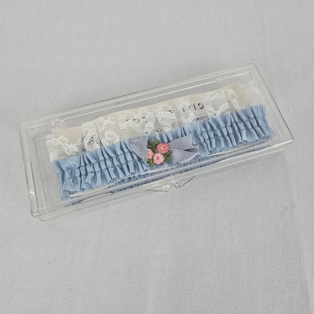 Vintage Blue Lace Wedding Garter