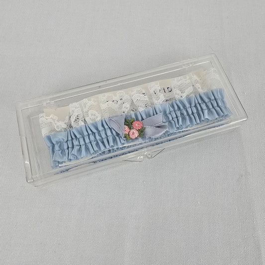Vintage Blue Lace Wedding Garter