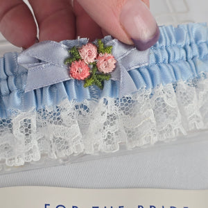 Vintage Blue Lace Wedding Garter