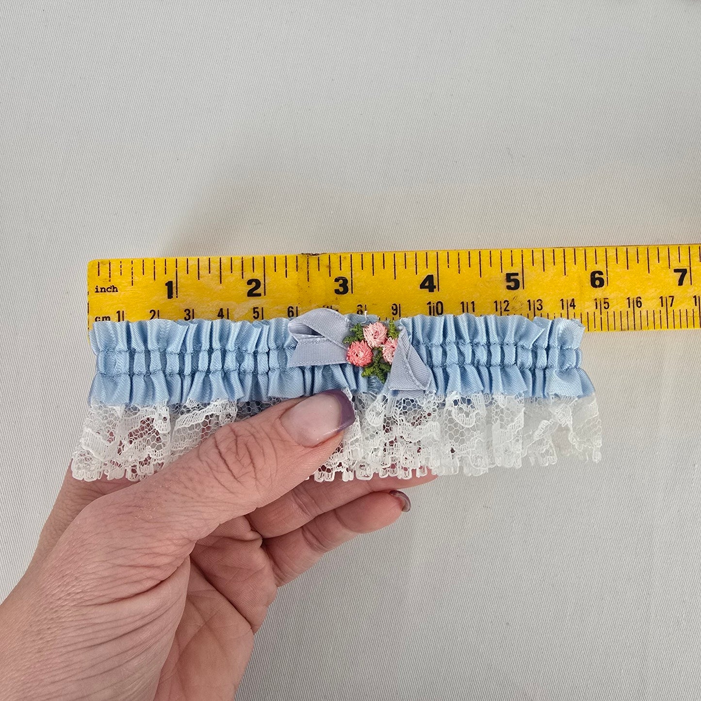Vintage Blue Lace Wedding Garter