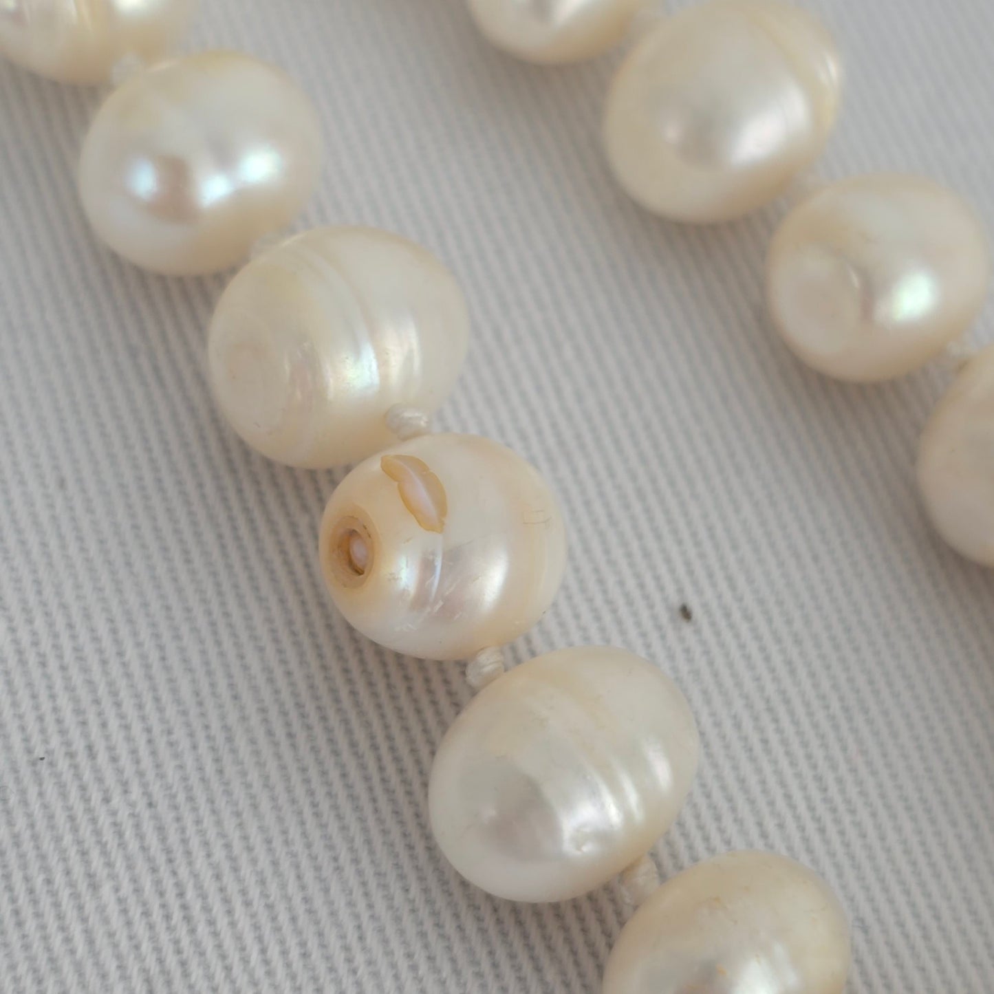 Fresh Water Pearl Floral Silver Hand Knotted Long Necklace