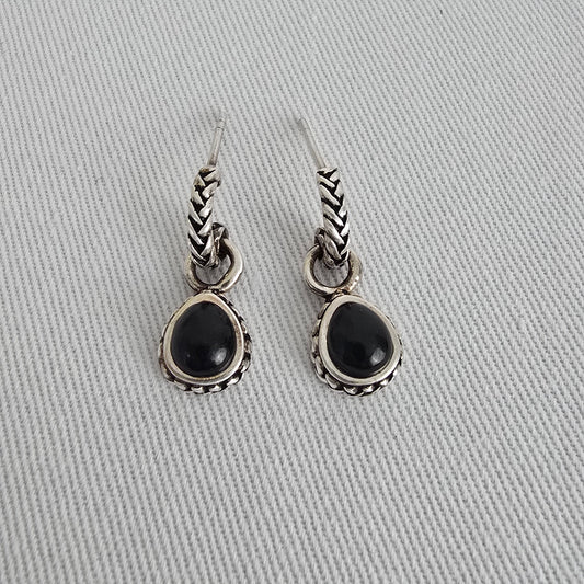 Barse 925 Sterling Silver Natural Stone Drop Earrings