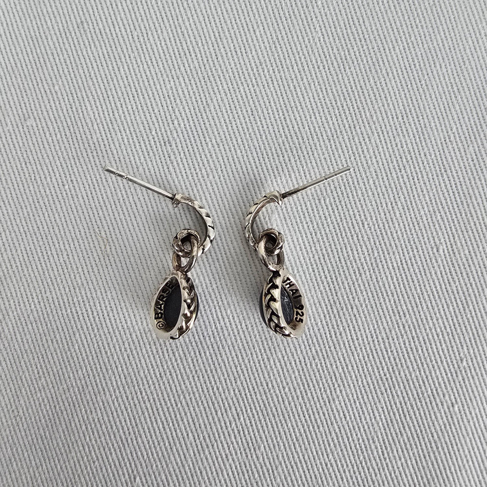 Barse 925 Sterling Silver Natural Stone Drop Earrings