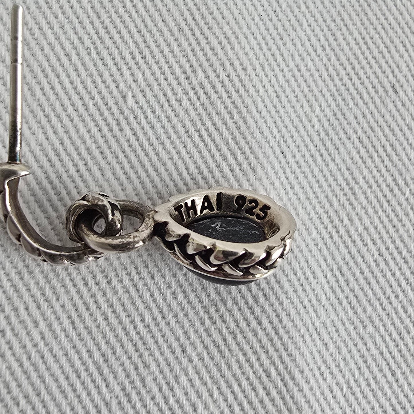 Barse 925 Sterling Silver Natural Stone Drop Earrings