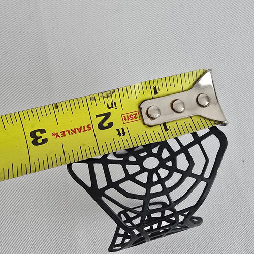 Black Enamel Spider Web Cuff Bracelet