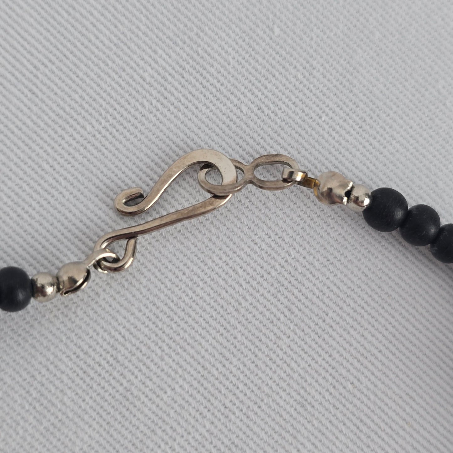 Vintage Brown & Black Beaded Pendant Necklace