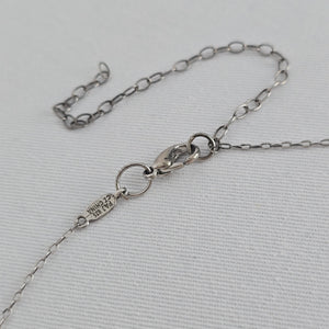 PAJ 925 Sterling Silver Bezel Set Crystal Chain Necklace