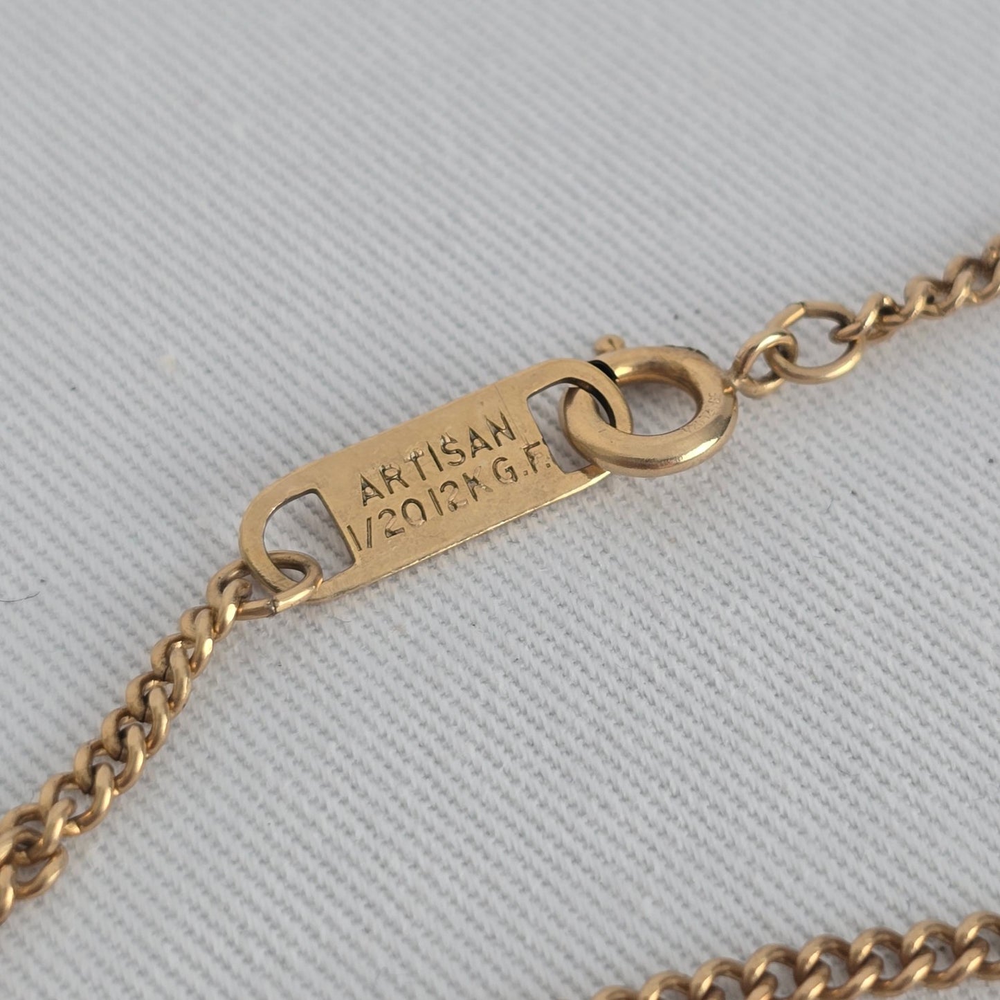 Vintage Artisan 12k Gold Filled Cross Pendant Necklace