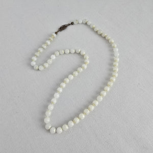 Vintage Faux Pearl Hand Knotted Beaded Necklace