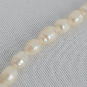 Vintage Freshwater Pearl Black Stone Beaded Necklace