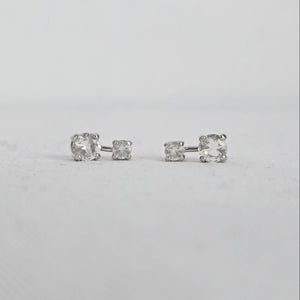 Swarovski Crystal Silver Stud Earrings
