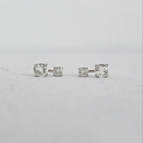 Swarovski Crystal Silver Stud Earrings