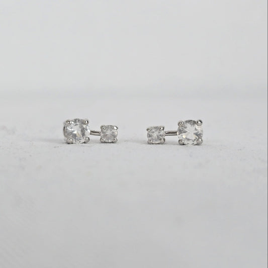Swarovski Crystal Silver Stud Earrings