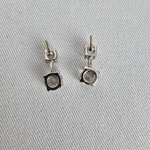 Swarovski Crystal Silver Stud Earrings