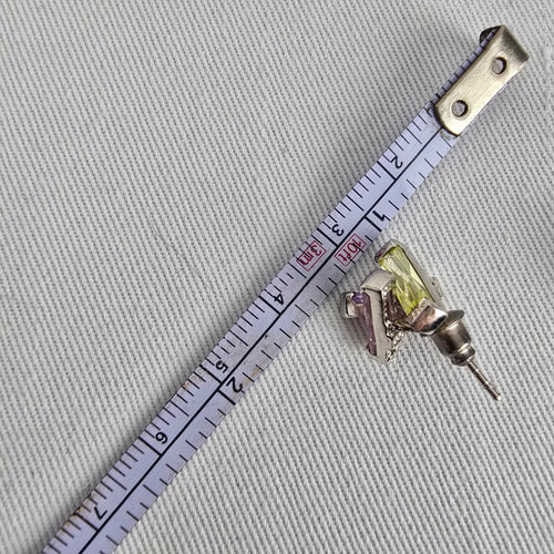 925 Sterling Silver Gemstone Crystal Pendant Necklace Earring Set