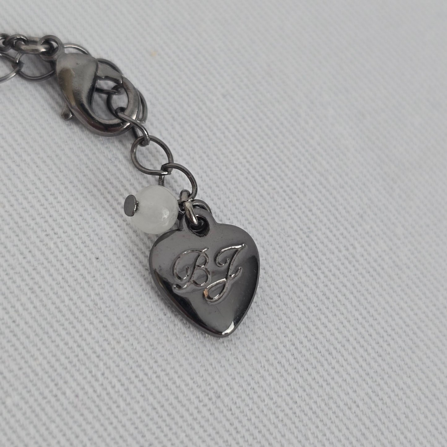 Betsey Johnson Black-Tone Pink Crystal Glitter Heart Pendant Necklace