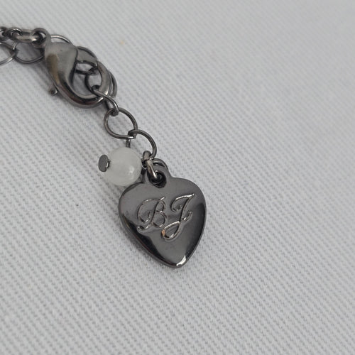 Betsey Johnson Black-Tone Pink Crystal Glitter Heart Pendant Necklace