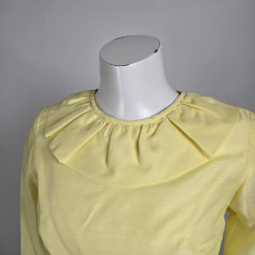 Vintage Yellow Flare Sleeve Mini Dress Size S